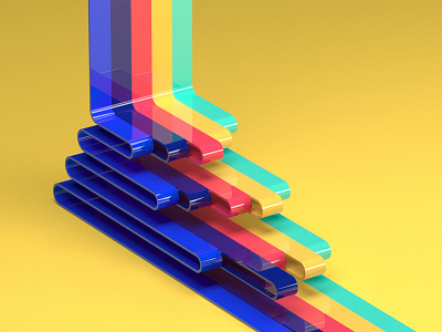 Colorfall 3d 3d art abstract c4d cinema 4d color colorful yellow