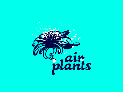 Air plants air branding engrave illustration logo logos o2 oxygen plants russia splash tillandsia