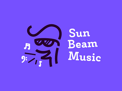 SBM beam cartoon character design glasses logo monogram music noise note russia school studio sun vocal