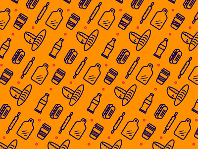 Grill pattern branding bread cafe coffee coke food graphic design grill hot dog minimal pattern point russia