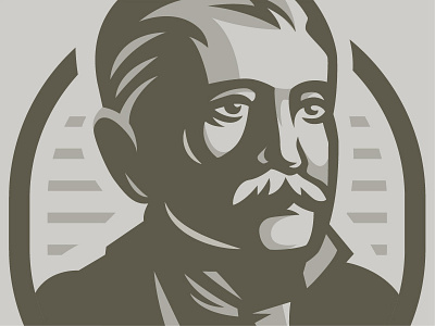 Gent portret character englishman engrave gent gentleman history illustration logo man portret retro russia scientist vector