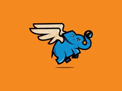 Rostelecom mascot cartoon character cute elephant fly fun illustration logo mascot minimal rostelecom russia