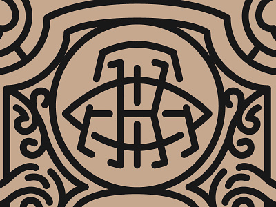 Monogram eye forging heraldry lineart logo minimal monogram ornament russia secret shield
