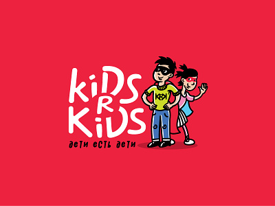 Kids'R'Kids ver. 3 boy cartoon children girl kids lettering logo mascot mask superhero toy type