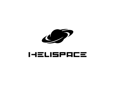 HELISPACE blackwhite cosmos design engrave fly font helicopter logo mark minimal planet propeller russia vector