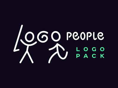 People Logo Pack hunt logo logofolio logopack logoset people petroglyph run
