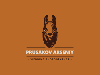 Prusakov Photography animal engrave lama logo photo travel wedding