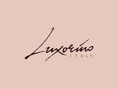 Luxorino calligraphy design emotional expression fashion ink lettering logo luxury pen signatire