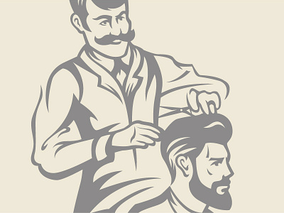 Barber shop barber barbershop beard engrave hair hairdresser logo man people portret retro saint petersburg scissors vintage