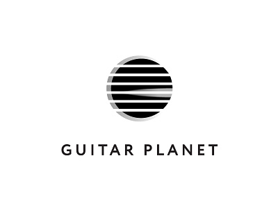 Guitar planet cosmos g guitar logo mark minimal monogram music planet sound store strings
