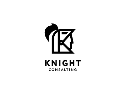 K for Knight brave helmet k knight letter logo mark minimal monogram valor