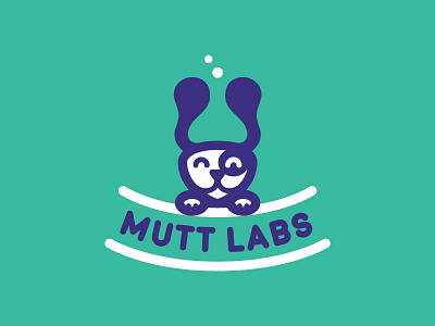 Labs for dog food. ver.2 beaker bubbles cartoon chemistry design dog experiment food funny lab laboratory labs logo mascot negativespace pet