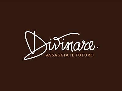 Divinare brown design emotion interior lettering light line logo oneline