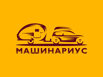 Mashinarius camp car engrave house illustration logo motorhome russia trailer travel traveller wagon wheel