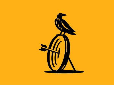 Raven accuracy arrow beak black design logo mark professional raven russia security target