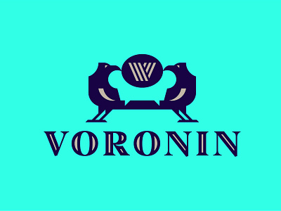 Voronin engrave furniture logo luxury mark minimal monogramm negativespace raven russia sofa v