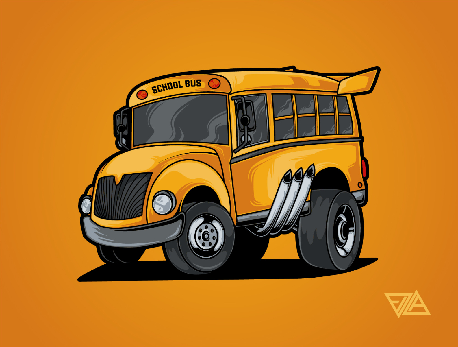 School bus by Almujaddidi on Dribbble