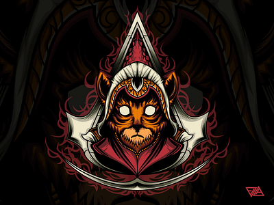 Assassin Cat assassin cat design game illustration mask tshirt vector
