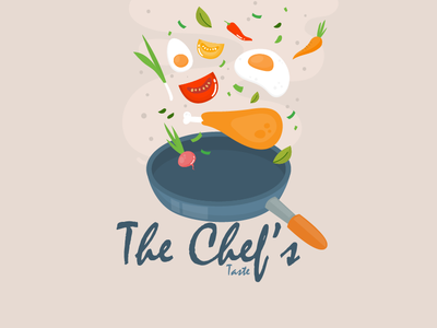 The Chef's Logo abstract app art blue branding clean design flat fox icon illustration illustrator line logo sketch t shirt typography ui ux vector