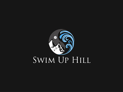 Swim Up Huill abstract art branding clean design flat hills icon illustration illustrator logo simple sketch swimming logo t shirt vector