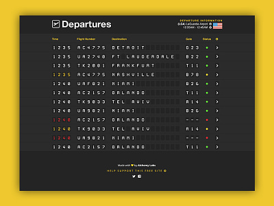 Departures - Airport Flipboard