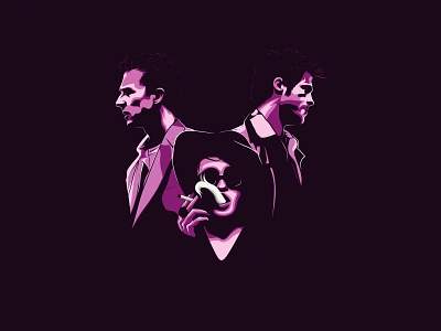 Fight Club Illustration brad pitt chuck palahniuk edward norton film helena bonham carter illustration illustration digital illustrator movie