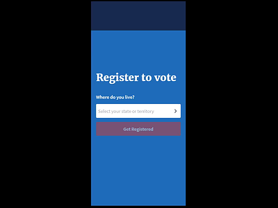 Adobe XD Playoff sign up voter registration