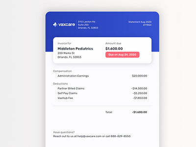 Daily ui 046 - Invoice 046 daily ui invoice vaxcare