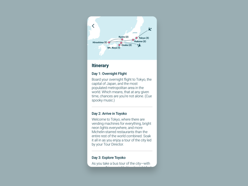 Daily ui 079 - Itinerary 079 daily ui