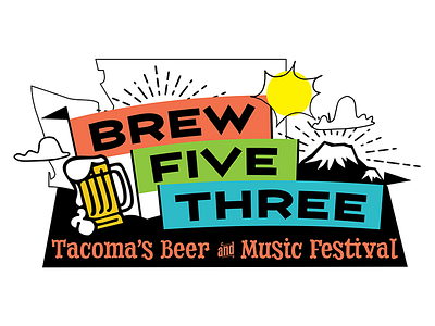 Brew Five Three Logo Final beer branding festival logo music