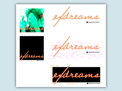 exdreams "physical contact" album branding design illustration logo music typography