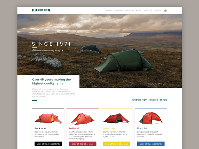 Hilliberg homepage concept branding ecommerce homepage interface interface design outdoors shop ui website
