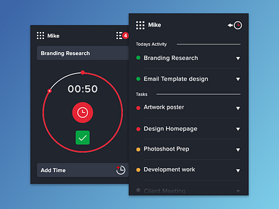 Task manager desktop widget - Task list app design manager task list ui ux