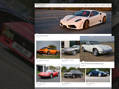 Howard Watts Car listings Page car homepage interface listing ui ux web design website