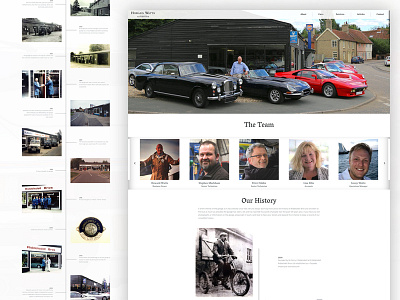 Howard Watts About Page about car homepage interface timeline ui ux web design website
