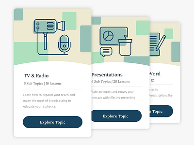 Topic card experiments