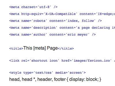 The Page Declares Itself code css experimental html meta