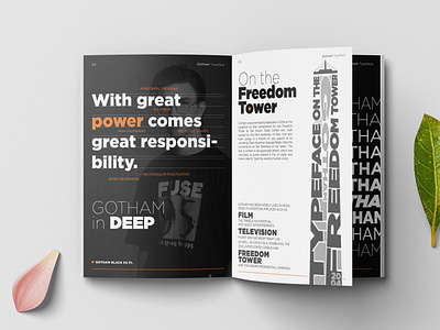 Gotham font Typography Booklet Design