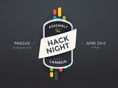 Assembly Hack Night in Prague! assembly badge builders coders designers event hack night hackathon lambda meeting meetup prague