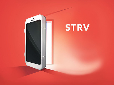 I'm Joining STRV agency apps door iphone light new job opportunity phone red screen strv team
