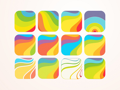 Rainbow Evolution app color flag gay icon ios iterations lavendr pride process rainbow wave