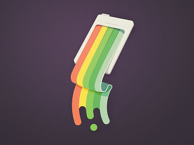 Leaking Rainbows blog post concept creativity flow ios iphone leaking liquid phone rainbow smartphone water
