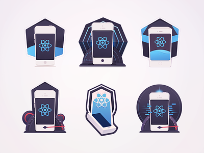 The Evolution of a Badge badge badges coding electric experiments iterations phone process react react native speed