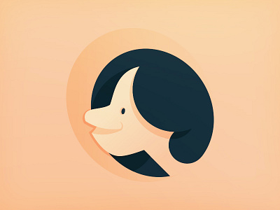 Egghead character character design egg experiment geometric hair oval ovals portrait profile woman