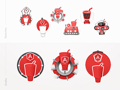 Angular Automation Sketches & Drafts angular automated automation badge code draft machine mechanic process sketches wip