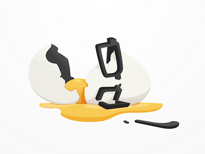 Eggcident 500 accident break broken egg error glasses yolk
