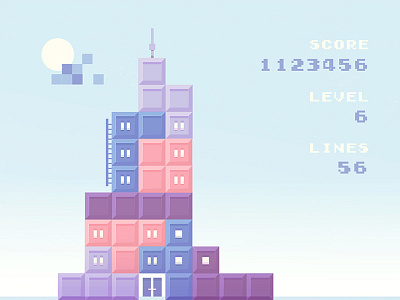 Tetris Tower 7 days to create blocks building doors game level pixels score skyscraper tetris tower windows