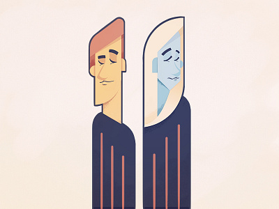 The Geometry Couple blonde character character design couple geometry man pair people portrait process woman