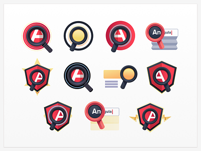 Decisions, Decisions... angular bolt decisions in progress iterations lens magnifying glass microscope search shield sparks wip