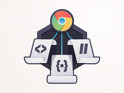 Source File Synthesis badge browser chrome code coding course editing education file paper source tech